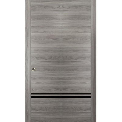 Porte pliante en bois massif massif