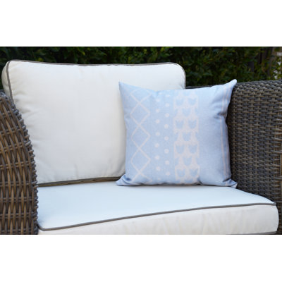 Farmers Market Striped Outdoor Reversible Throw Pillow