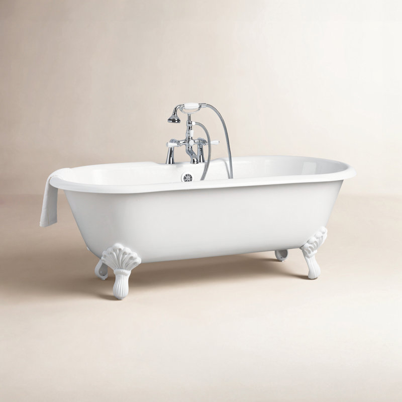 Regal 61'' L Soaking Bathtub, White Interior with White Exterior, White