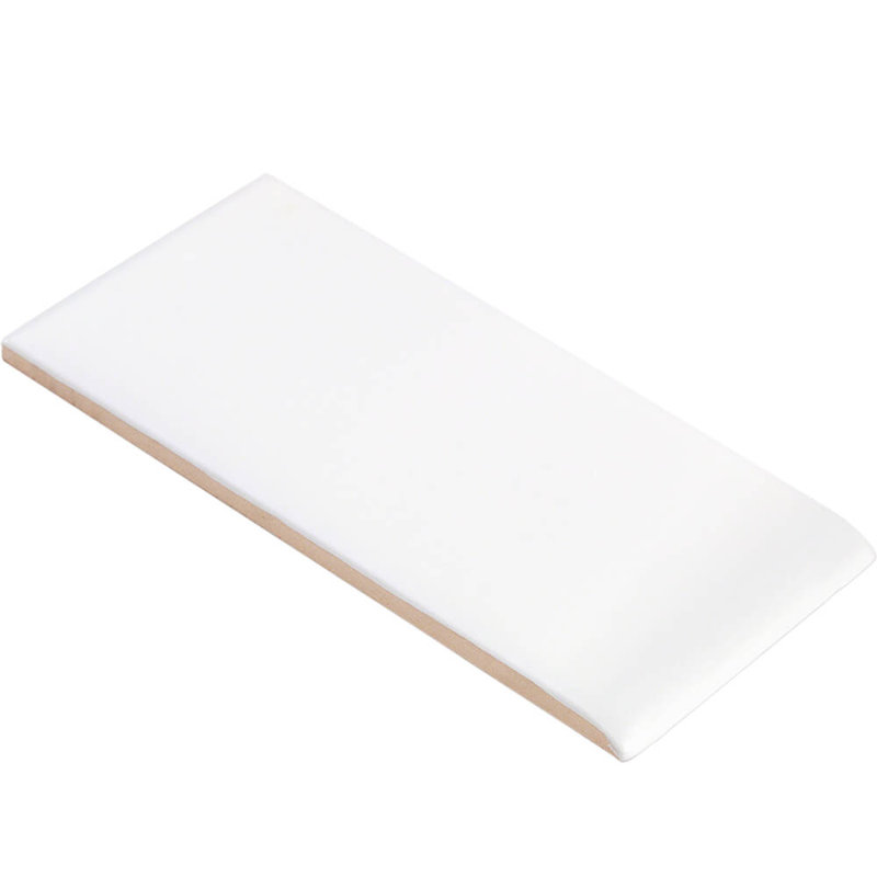 Catalina White 3x6 Polished Ceramic Bullnose Tile Trim
