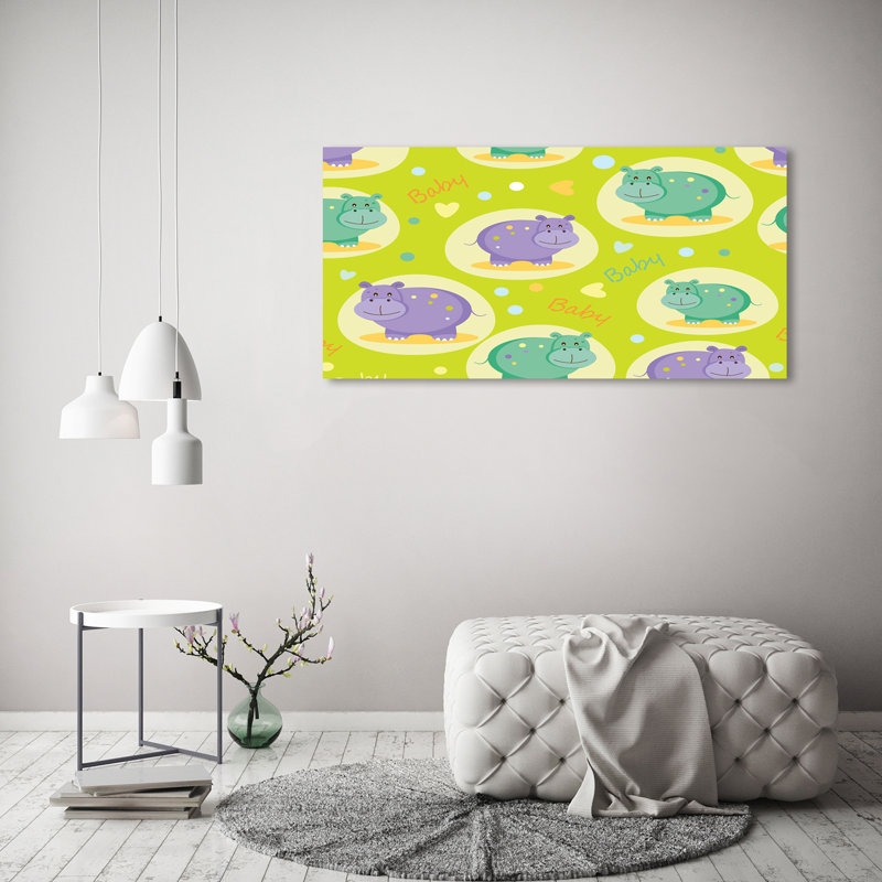 Hippos - Wrapped Canvas Print