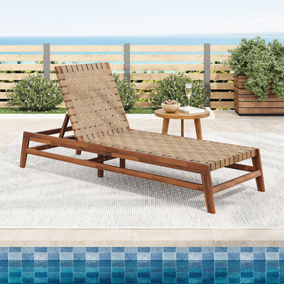 Chaise longue d'extérieur en corde avec sièges réglables