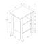 Table d'appoint, table d'appoint, table de bout, table de chevet, lampe, rangement, salon et chambre à coucher, stratifié brun, transitionnel-1340782662
