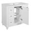 Ensemble de meuble-lavabo moderne gris avec lavabo en céramique 36 po x 18,3 po x 34,1 po, 4 tiroirs et 1 porte, rangement polyvalent, tablette réglable,-1380773438