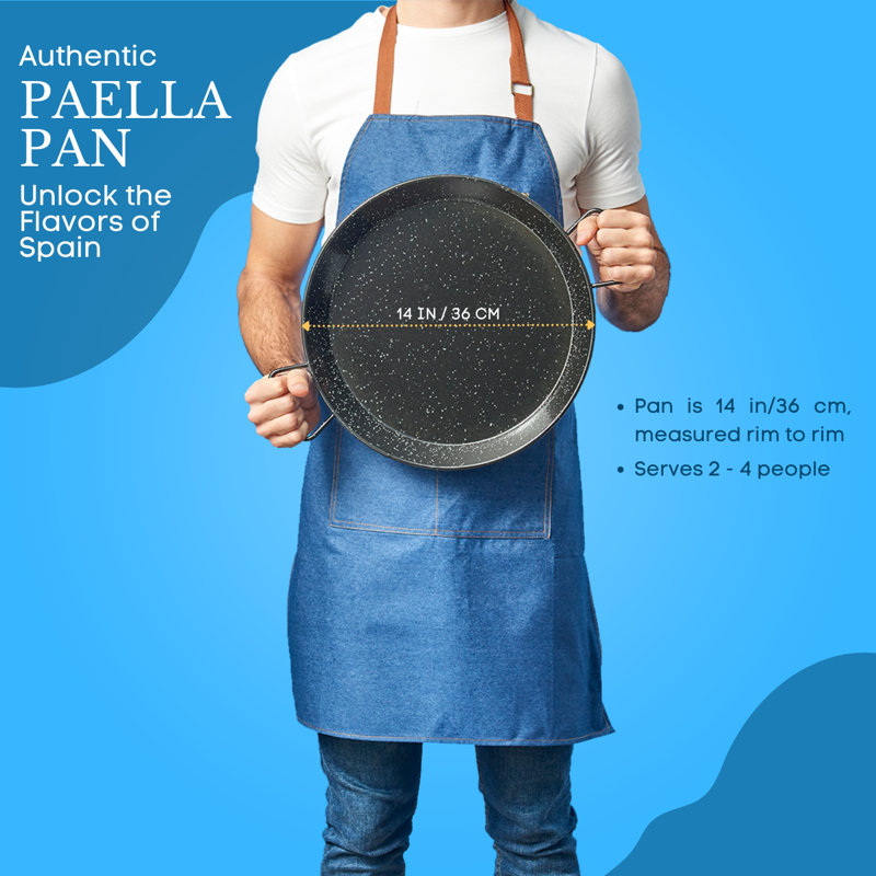 Poêle à paella en acier émaillé Garcima, 14 po