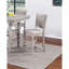 Ensemble de table de salle à manger à hauteur de comptoir 5 pièces, table carrée avec tablettes, coussins, style moderne, gris rustique
