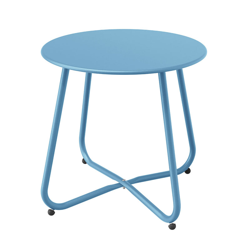 Tray Top End Table, Grey Blue