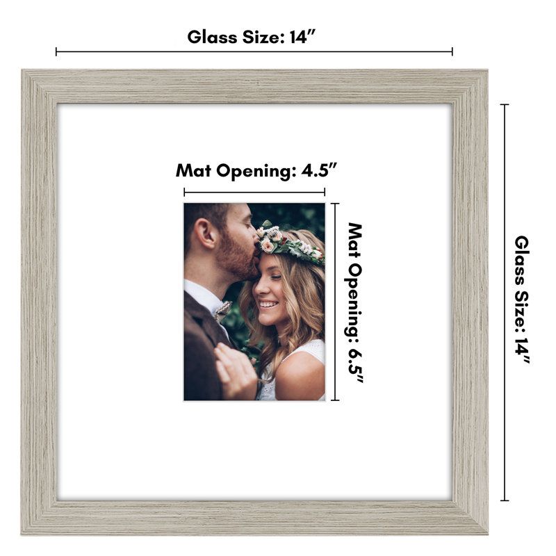 Americanflat Wedding Signature Picture Frame - Engineered Wood and Shatter-Resistant Glass, Driftwood