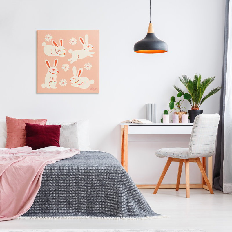 «Minimal Rabbits» par Carrie Cantwell, H 30 po x l 30 po