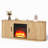 Curved TV Stand with Electric Fireplace-1221113034-1221113035