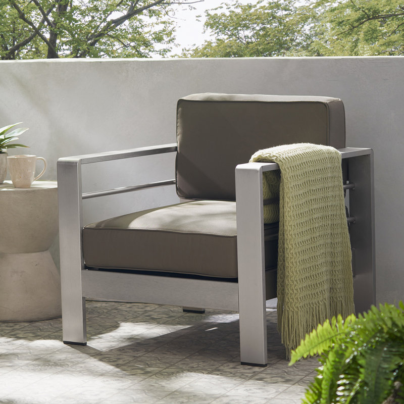 CHAISE CLUB AVEC COUSSIN COMPRIMÉ, 1