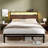 Antioch Bed Frame with LED Light and Charging Station, Metal Frame with Storage Headboard, Large Storage Space, No Spring Box Needed-109575521-87543191