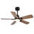 Smart 42" Indoor/Outdoor Ceiling Fan With Light, Dual Finish /Walnut 6-Blade, Remote  Control, Dimmable LED, 6-Speed Quiet DC Motor, Reversible