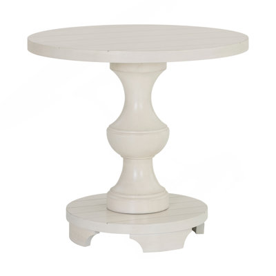 Caesar Traditional Round Pedestal End Table