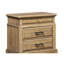 Table de chevet 2 tiroirs avec plateau - finition caramel