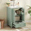 Meuble-lavabo 24 po avec lavabo en céramique, armoire de rangement avec portes à fermeture douce, armoire de salle de bain avec tiroir et séparateurs de tiroir-1856749411