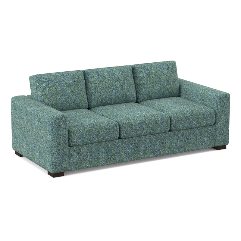 Canapé-lit à accoudoirs carrés avec coussins réversibles 86 po Gorham, Hybride, Connelly Peacock