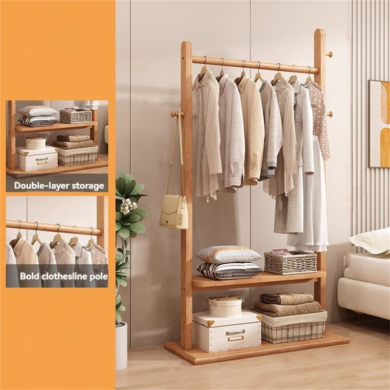 Classic Solid Wood Clothes And Hat Stand