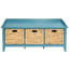 Banc sarcelle avec 3 tiroirs pour la chambre à coucher - et style moderne dans 3 rangements élégants
