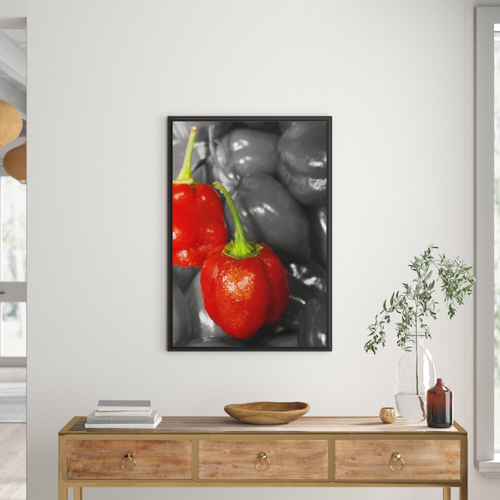 Gerahmtes Wandbild kleine scharfe Chilischoten