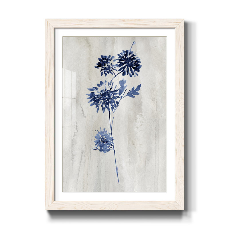 Indigo botanique IV - impression, Blanc, H 37,5 po x l 27,5 po x P 1,5 po