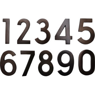 4'' H Brass House Number