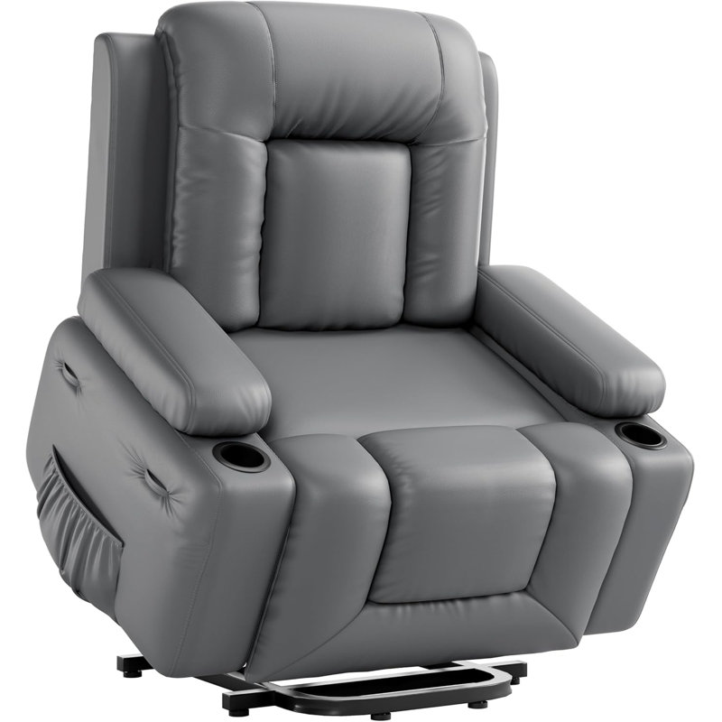 Power Lift Recliner Chair with Massage and Heat, Massage Chair Adjustable Reclining Chair with Side Pockets/USB Port for Elderly for Living Room