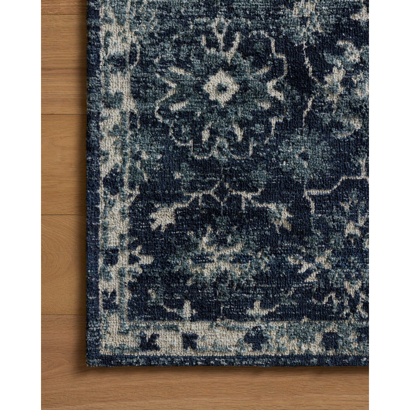 Tapis bleu marine / ivoire Loloi Percival, Rectangle 8 pi 6 po x 12 pi