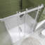 Porte de douche coulissante sans cadre avec verre trempé l 72 po x H 76 po-98173219