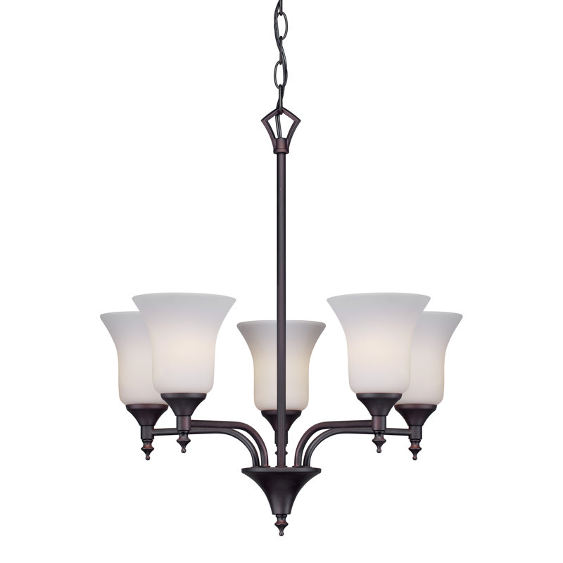 Lustre classique/traditionnel à 5 lumières Crothersville, Bronze antique