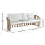 Canapé de patio extérieur en oléfine Hemera-981929008