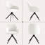 Modern Dining Chairs Set, Ergonomic Back with Soft Padded Armrests, 360° Swivel Thickened Breathable Seat, Sturdy Metal Legs, Easy Assembly-1696785049-1696877347