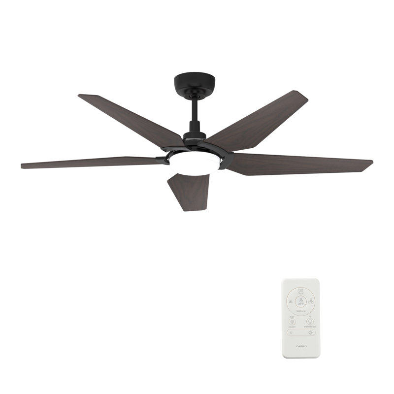 Woodrow 52-inch Smart Ceiling Fan with Remote, Light Kit Included, Works with Google Assistant, Amazon Alexa, and Siri Shortcuts.