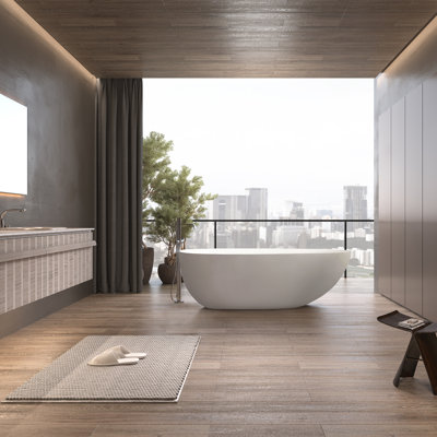 71'' x 35'' Soaking Solid Surface Bathtub