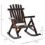 Chaise berçante en bois brun - pour les espaces extérieurs