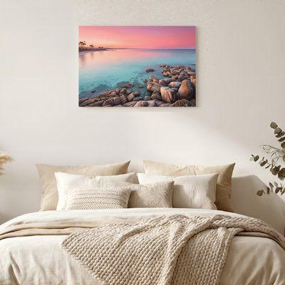 Art mural sur toile Gallery Wrap pour le salon, la chambre à coucher, le bureau ou le vestibule - Décoration murale décorative avec coucher de soleil