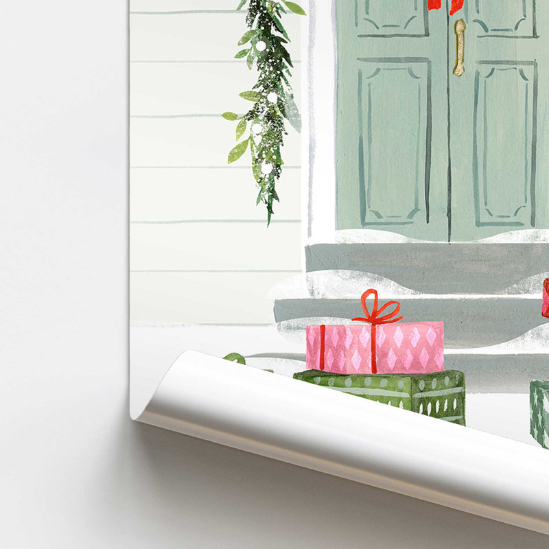 Impression de porte de Noël charmant, Sans cadre, papier, H 24 po x l 18 po