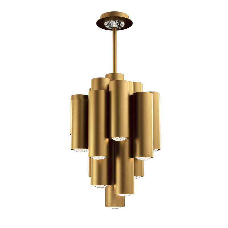 Tamara 16 - Light LED Pendant, 82 W, 31.63" H x 21.25" W x 21.25" D, Aged Brass