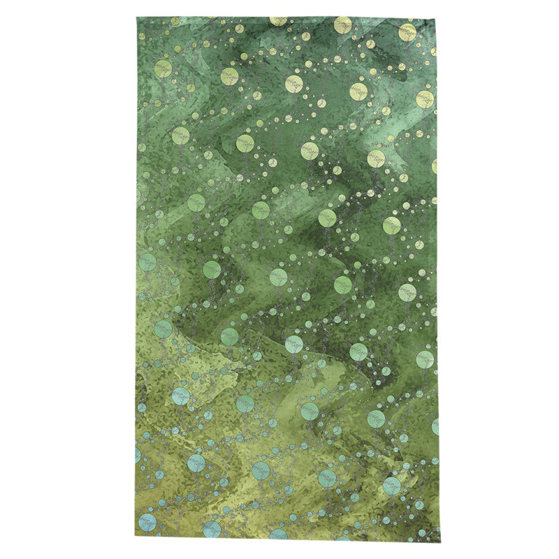 Leffel Abstract Tablecloth, Green/Yellow