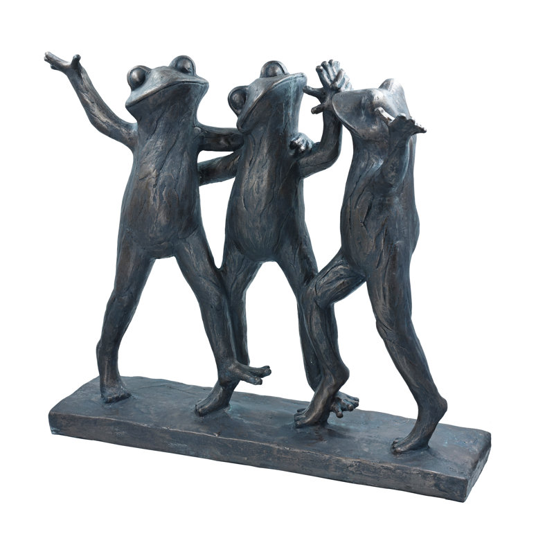 Dancing Frog Trio Sculpture