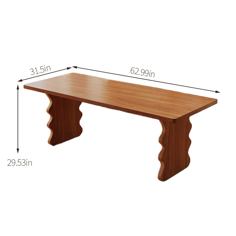 Table de salle à manger en bois massif, L 31,5 po x L 62,99 po