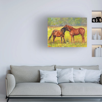 David Stribbling Horse Love Canvas Art