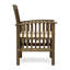 Chaise de salle à manger en bois pour l'extérieur, 2 pièces - coussins d'eau gris et crème, avec siège gris et crème, pour utilisation-115984457