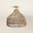 Dreamy Flush Mount Light – Palm Fibers & Brown Medium Dome 1-light Adjustable Semi Flush Mount For Bedroom Or Hallway In Modern, Boho, And Transitional Style-1850489047