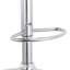 Tabouret de bar contemporain pivotant réglable avec siège et dossier rembourrés, noir-497598248