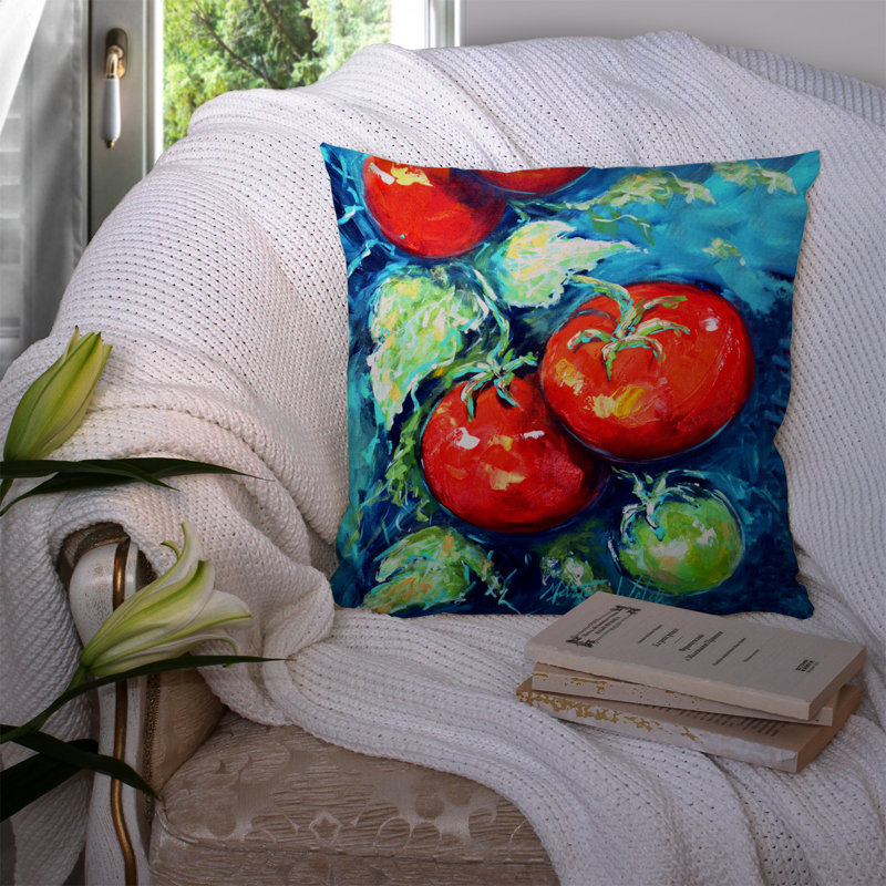 Coussin intérieur/extérieur de la vigne Tomatoes, H 18 po x l 18 po x P 5,5 po
