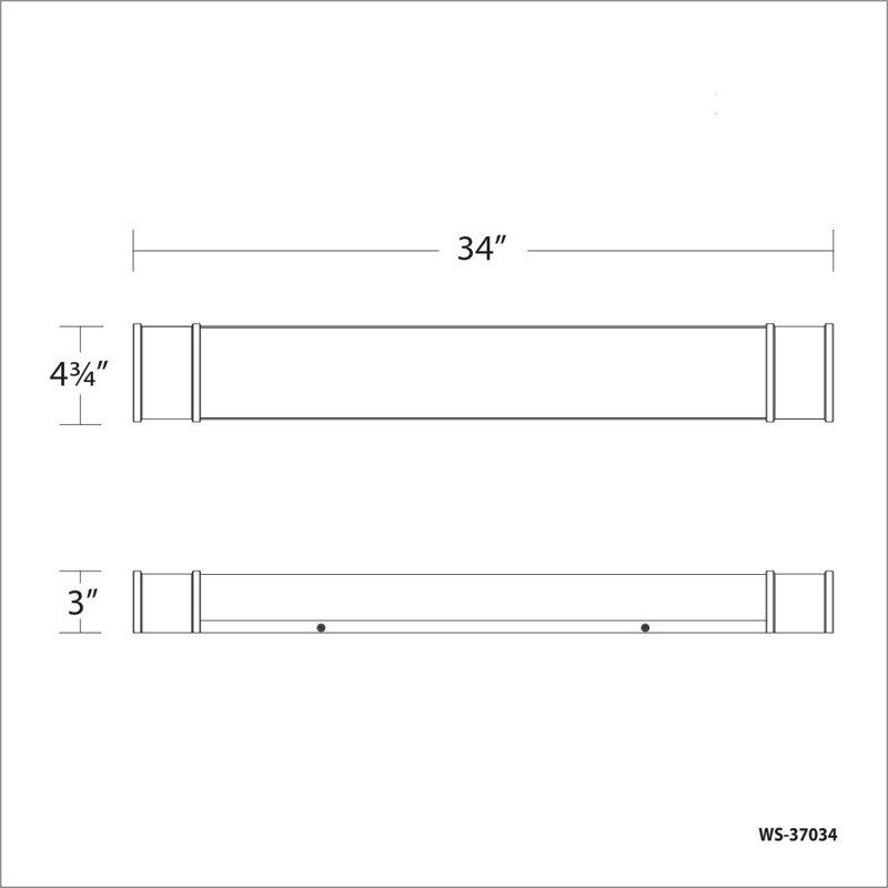 Barre d'éclairage de salle de bain Ashcroft, Nickel brossé, l 34 po