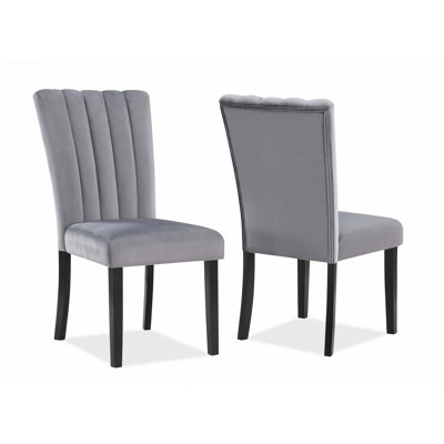 2Pc Casual Upholstered Velvet Upholstery Chair