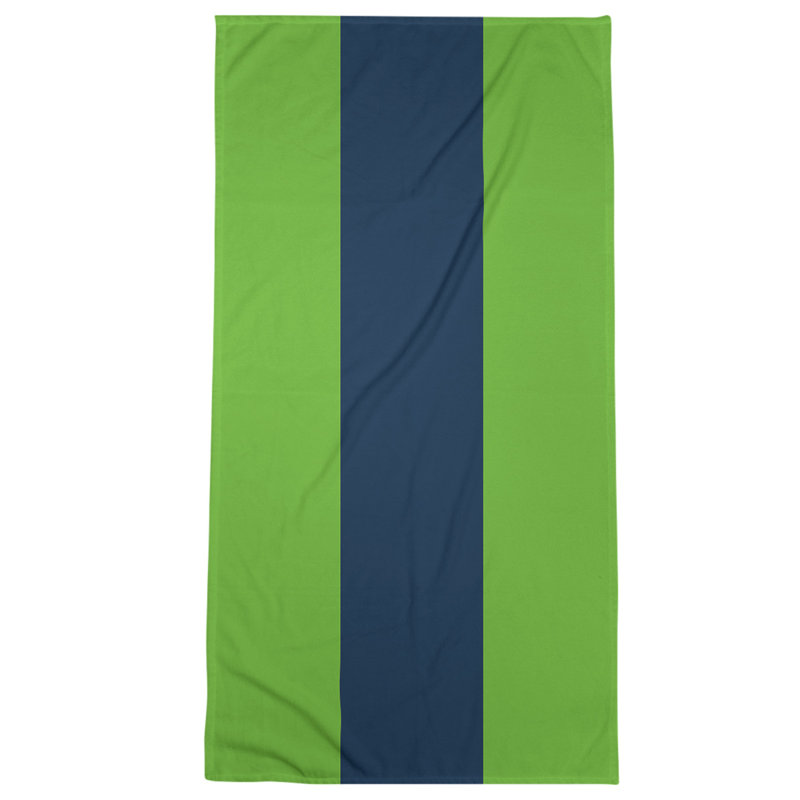 Cotton Blend Beach Towel, Blue/Light Green