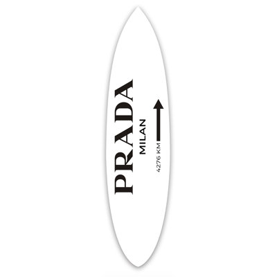 Milan Surfboard - Decorative Surfboard Wall Art Print on Acrylic